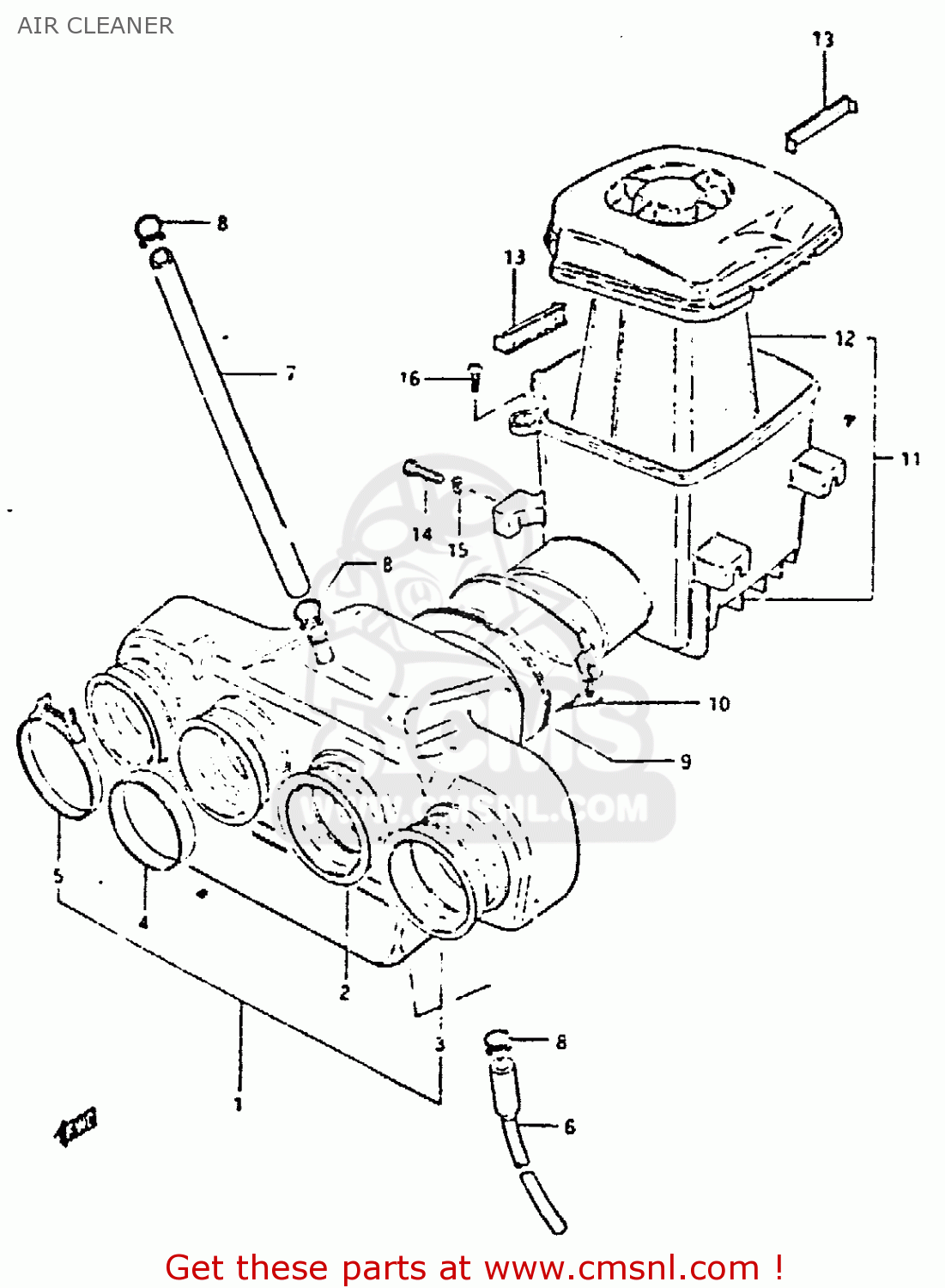 AIR CLEANER GS650GT 1983 (D) (E01 E02 E04 E06)