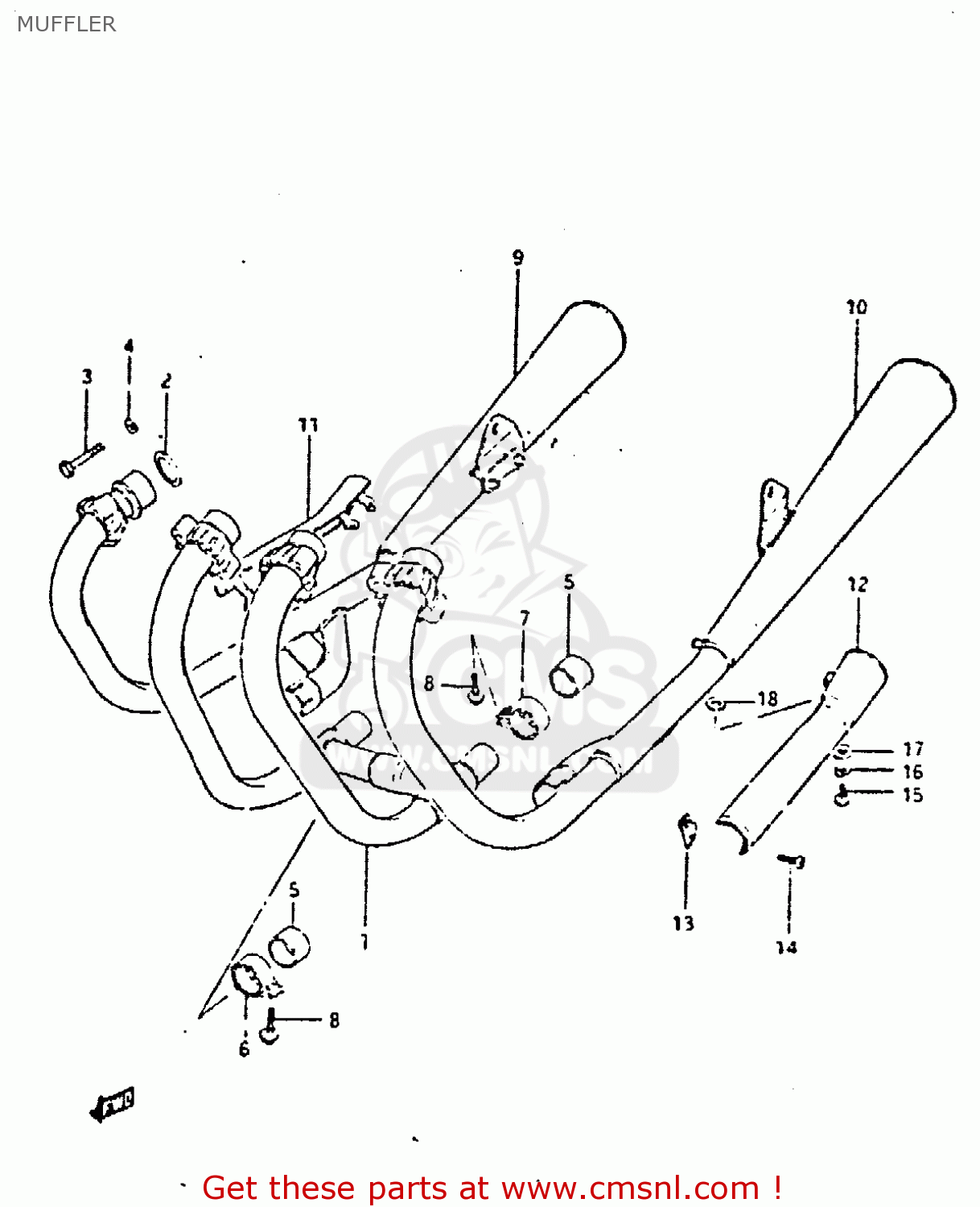 MUFFLER GS650GT 1983 (D) (E01 E02 E04 E06)