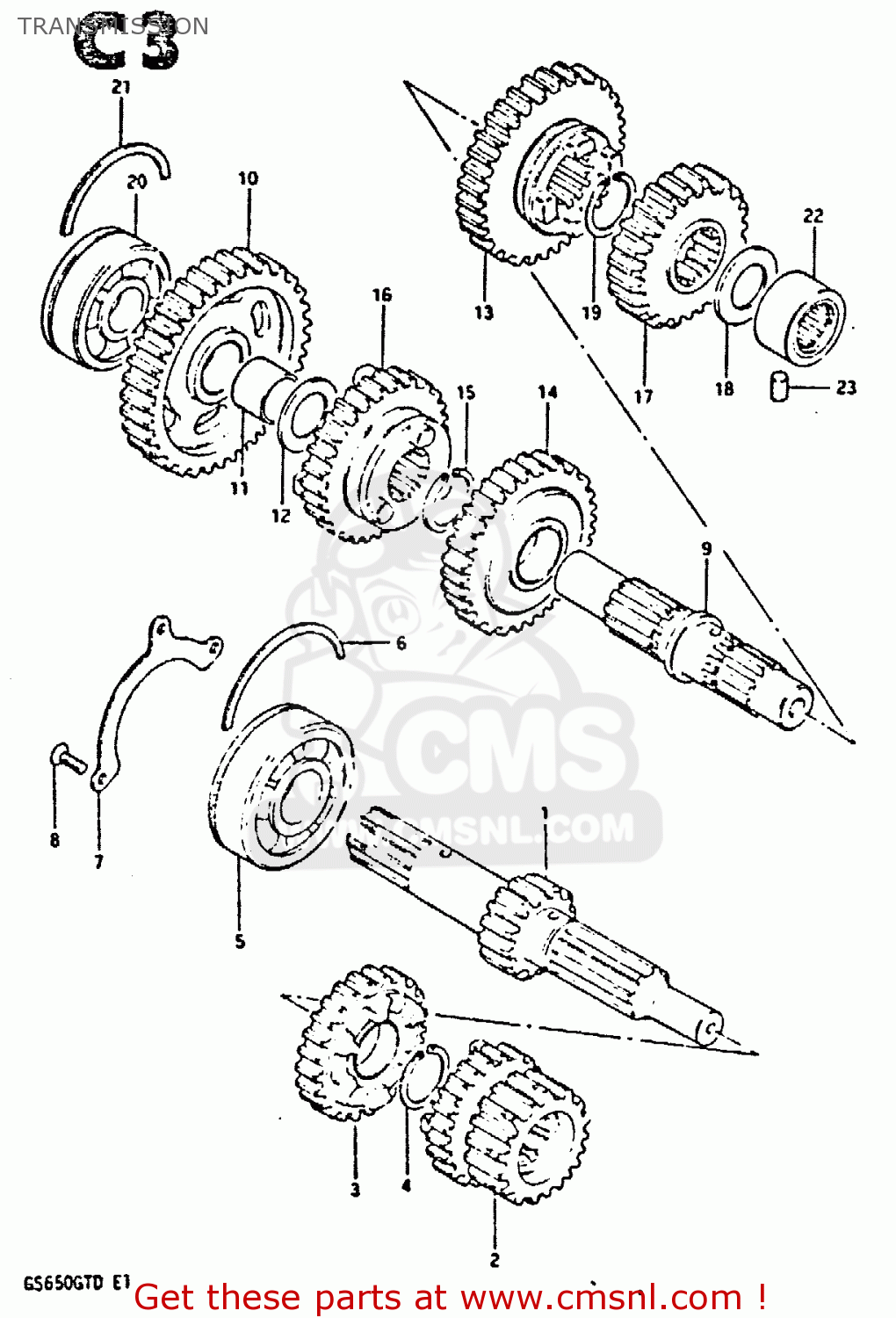 TRANSMISSION GS650GT 1983 (D) (E01 E02 E04 E06)