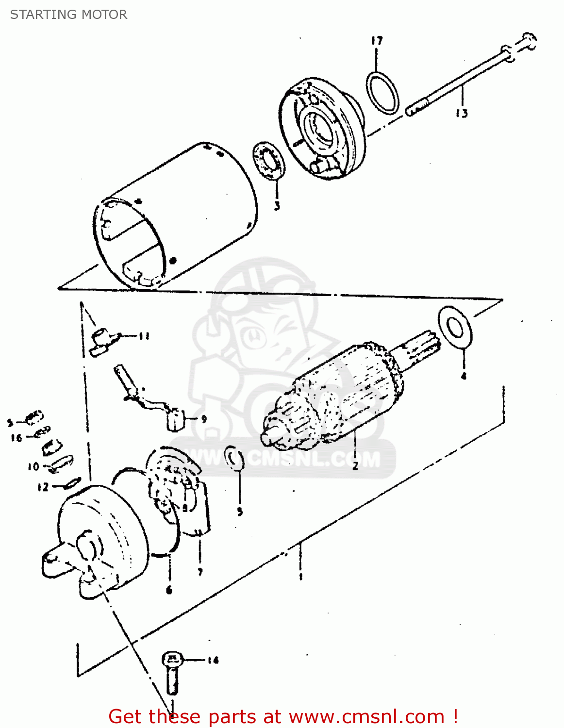STARTING MOTOR GS650GT 1983 (D) (E01 E02 E04 E06)