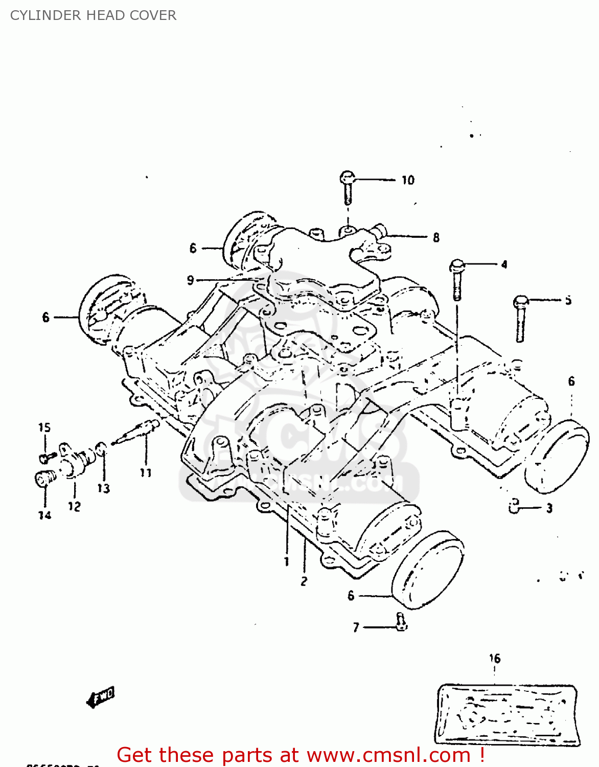 CYLINDER HEAD COVER GS650GT 1983 (D) (E01 E02 E04 E06)