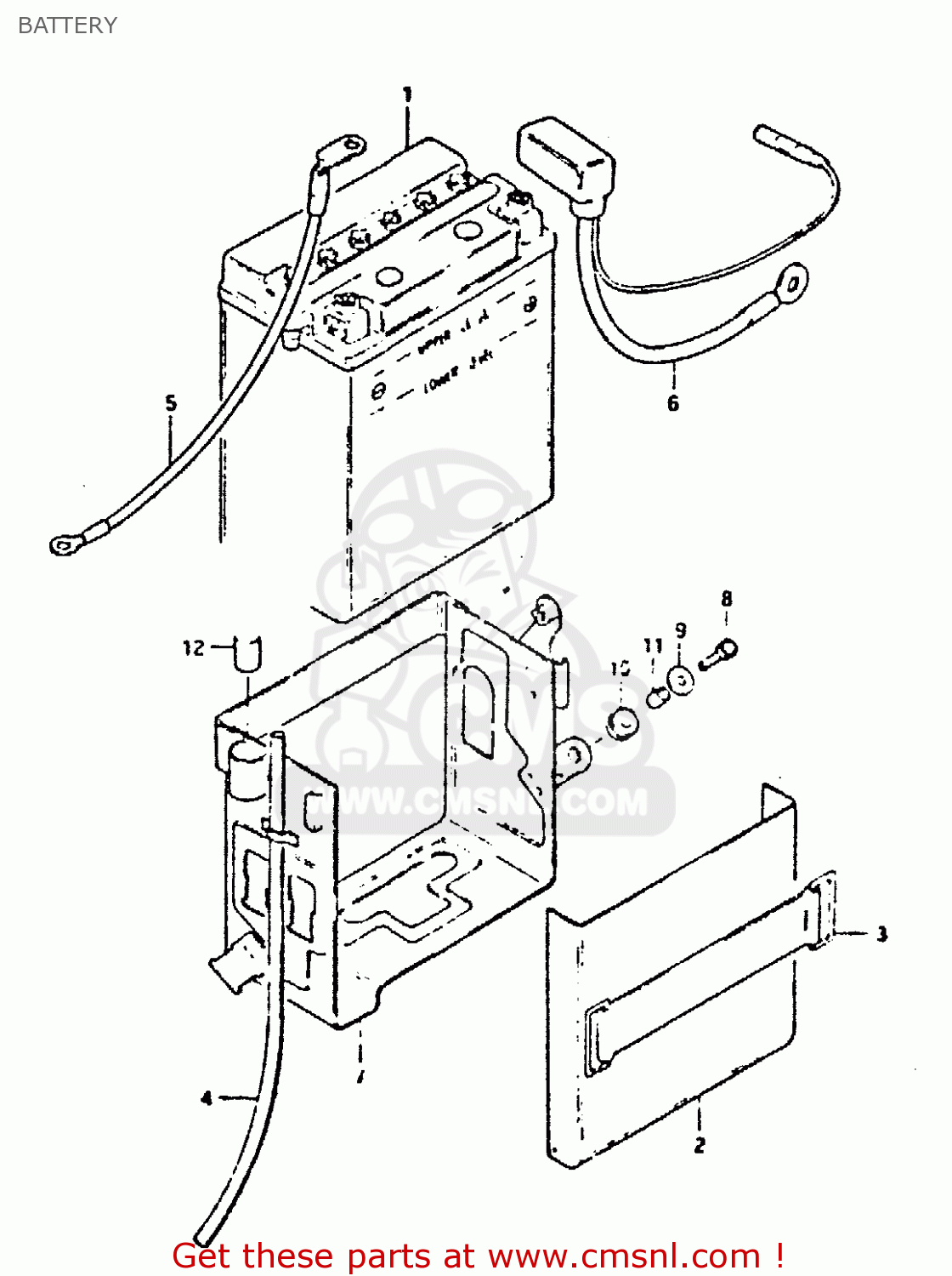 BATTERY GS650GT 1983 (D) (E01 E02 E04 E06)