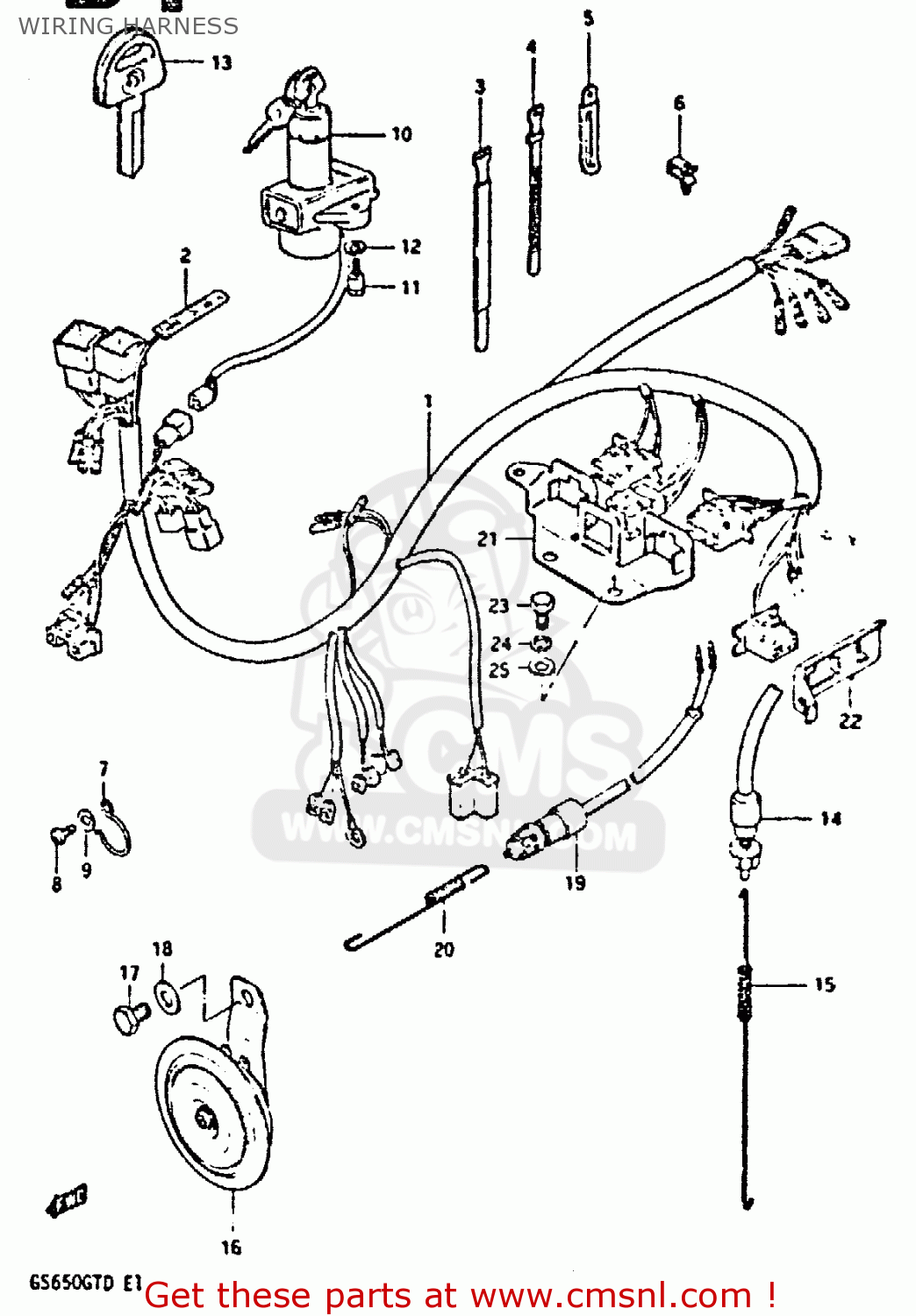 WIRING HARNESS GS650GT 1983 (D) (E01 E02 E04 E06)