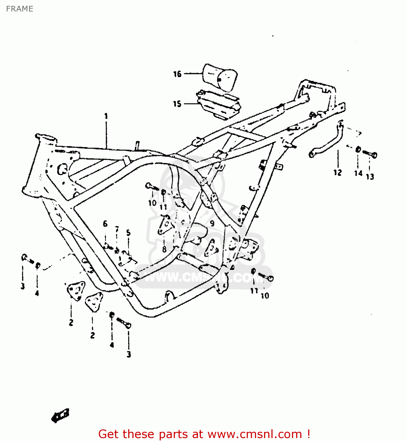 FRAME GS650GT 1983 (D) (E01 E02 E04 E06)