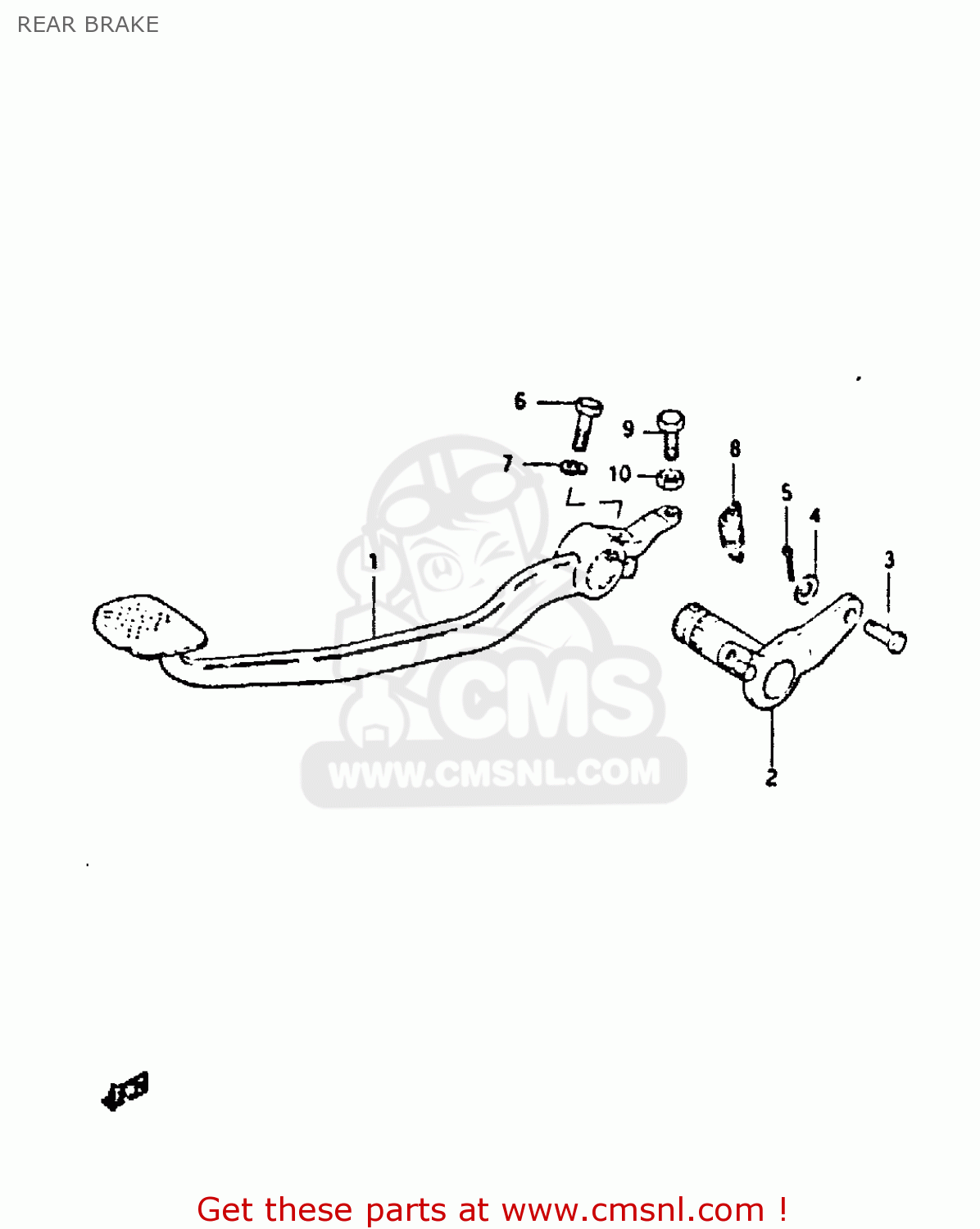 REAR BRAKE GS650GT 1983 (D) (E01 E02 E04 E06)