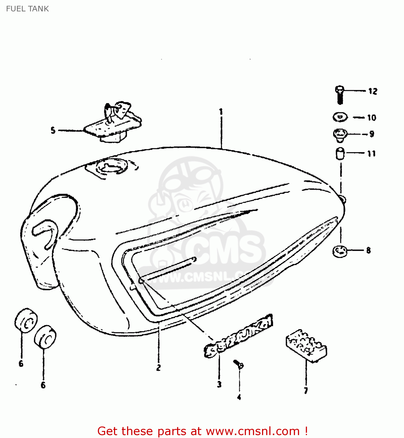 FUEL TANK GS650GT 1983 (D) (E01 E02 E04 E06)