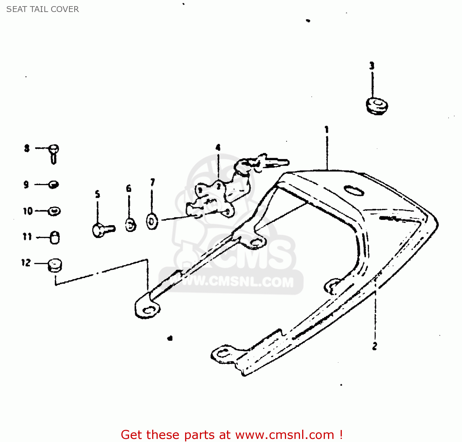 SEAT TAIL COVER GS650GT 1983 (D) (E01 E02 E04 E06)