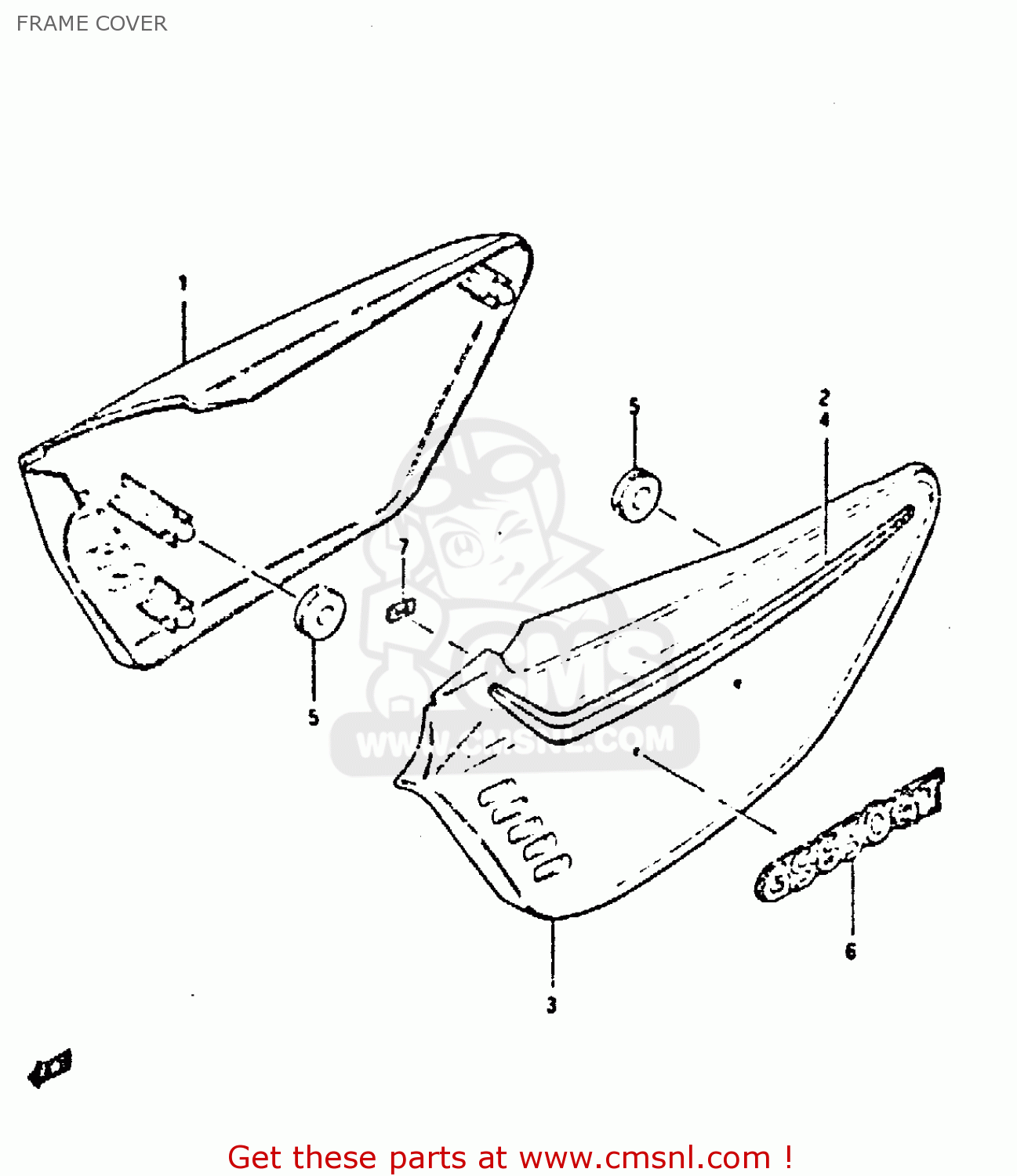 FRAME COVER GS650GT 1983 (D) (E01 E02 E04 E06)