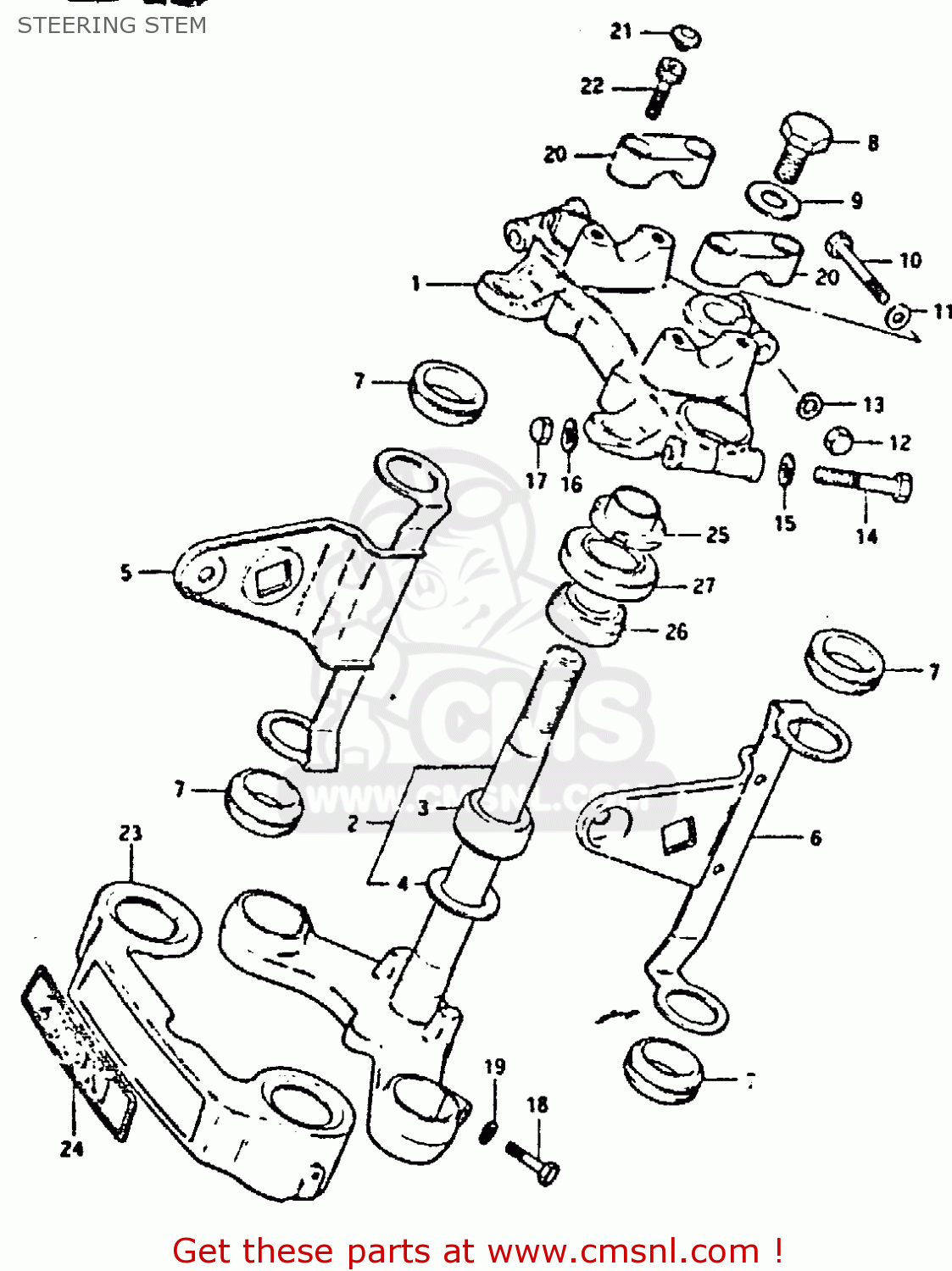 STEERING STEM GS650GT 1983 (D) (E01 E02 E04 E06)