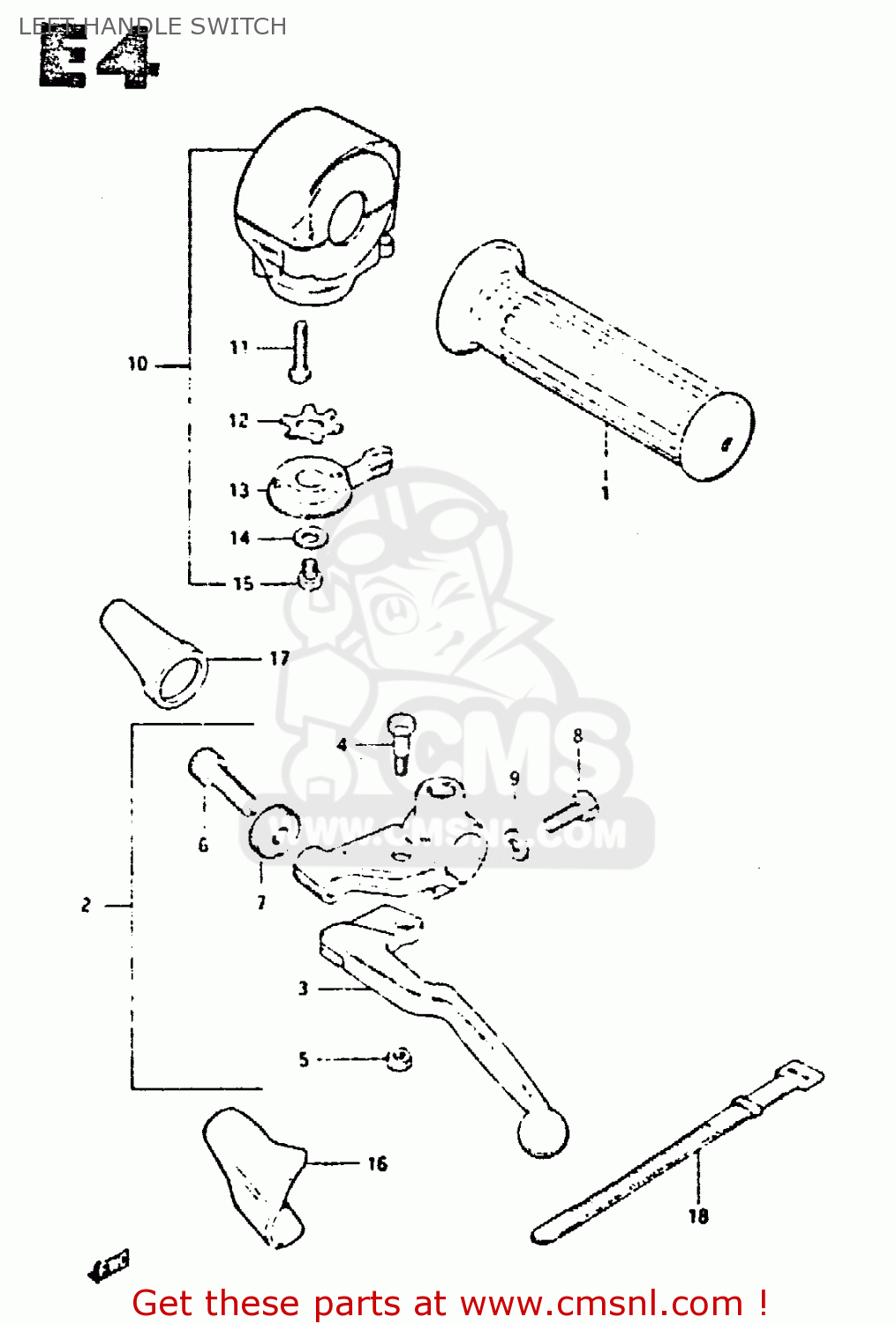 LEFT HANDLE SWITCH GS650GT 1983 (D) (E01 E02 E04 E06)