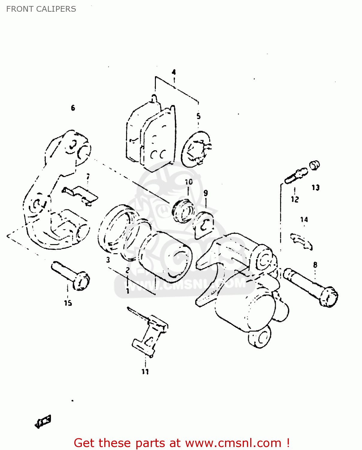 FRONT CALIPERS GS650GT 1983 (D) (E01 E02 E04 E06)
