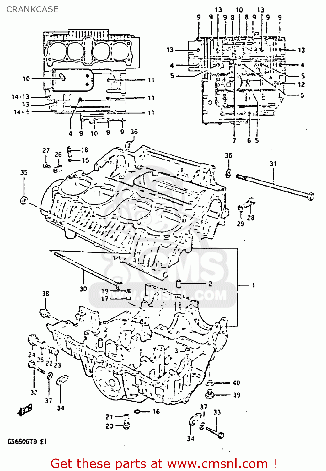 CRANKCASE GS650GT 1983 (D) (E01 E02 E04 E06)