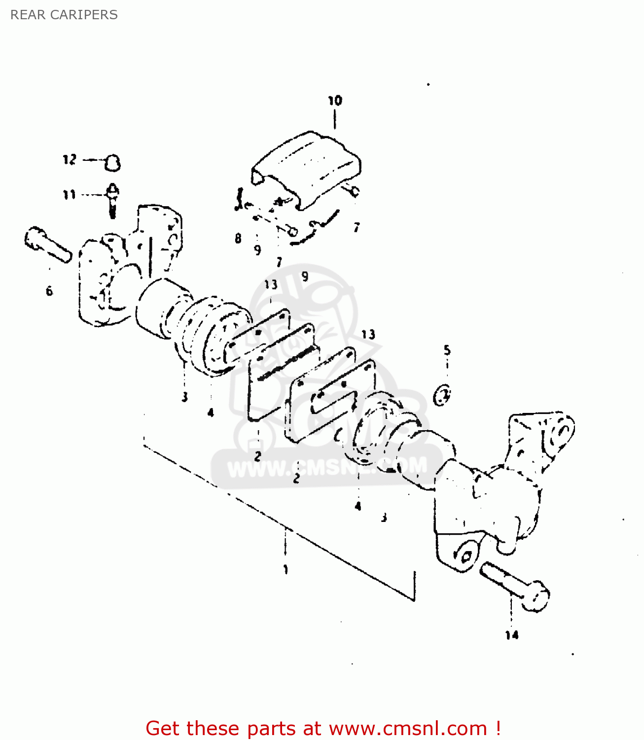 REAR CARIPERS GS650GT 1983 (D) (E01 E02 E04 E06)