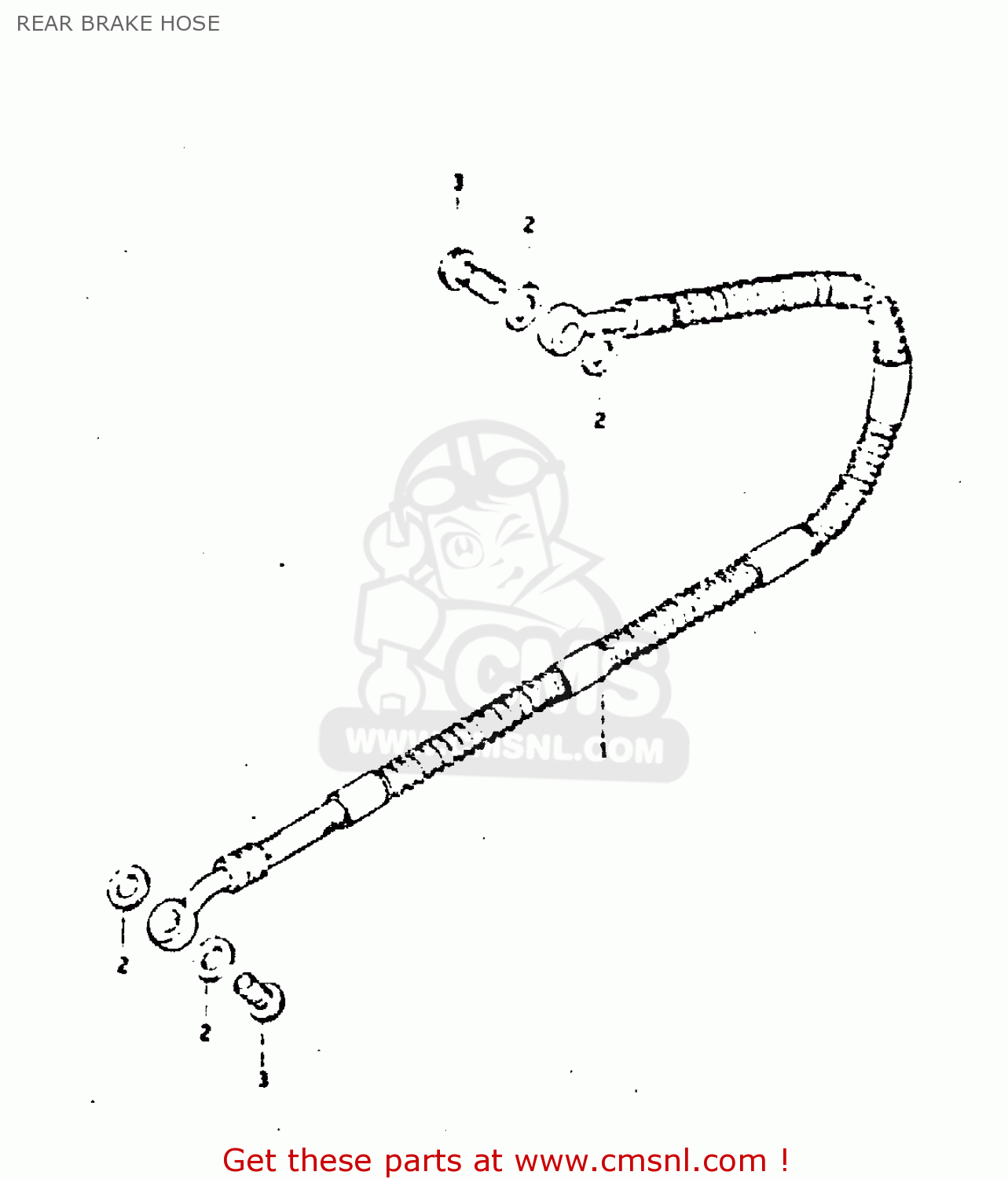 REAR BRAKE HOSE GS650GT 1983 (D) (E01 E02 E04 E06)