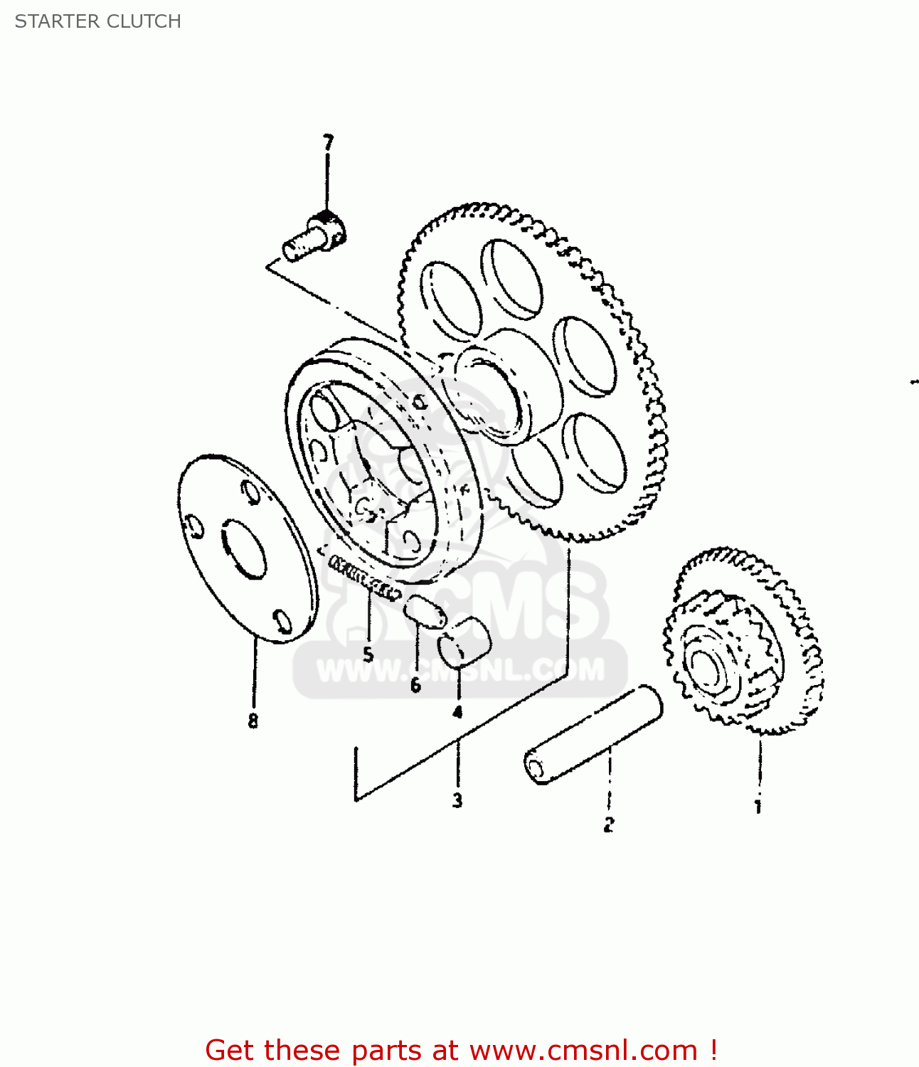 STARTER CLUTCH GS650GT 1983 (D) (E01 E02 E04 E06)