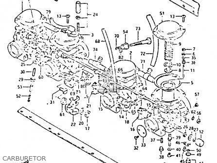 CARBURETOR - GS650GT 1983 (D) (E01 E02 E04 E06)