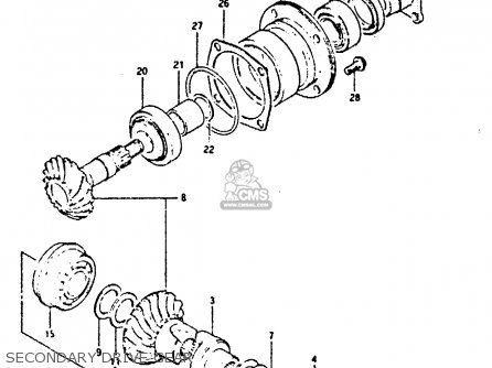 SECONDARY DRIVE GEAR - GS650GT 1983 (D) (E01 E02 E04 E06)