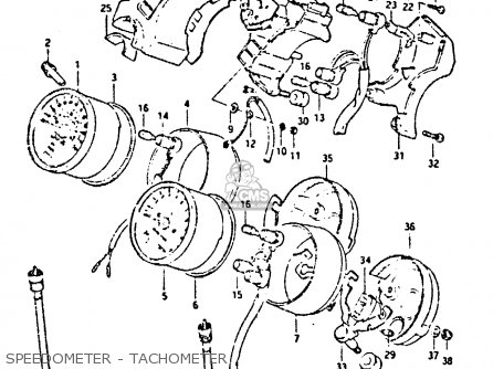 SPEEDOMETER - TACHOMETER - GS650GT 1983 (D) (E01 E02 E04 E06)