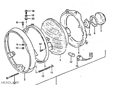 HEADLAMP - GS650GT 1983 (D) (E01 E02 E04 E06)