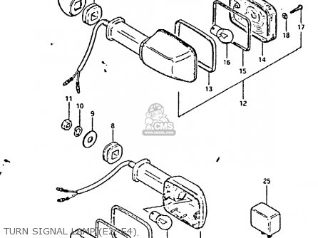 TURN SIGNAL LAMP (E2, E4) - GS650GT 1983 (D) (E01 E02 E04 E06)
