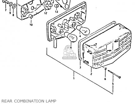 REAR COMBINATION LAMP - GS650GT 1983 (D) (E01 E02 E04 E06)
