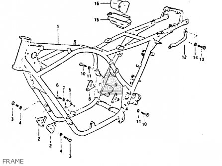 FRAME - GS650GT 1983 (D) (E01 E02 E04 E06)