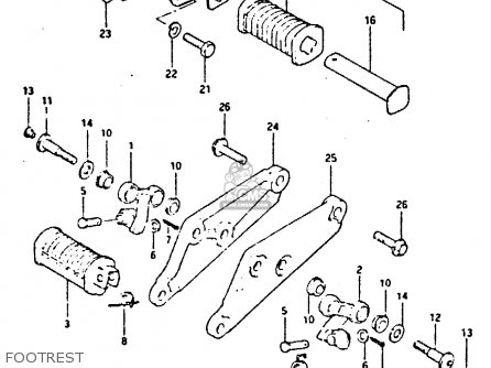 FOOTREST - GS650GT 1983 (D) (E01 E02 E04 E06)