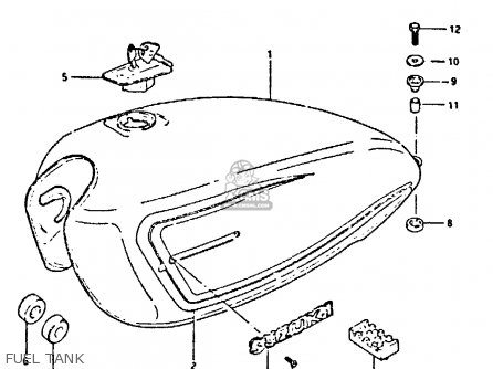 FUEL TANK - GS650GT 1983 (D) (E01 E02 E04 E06)