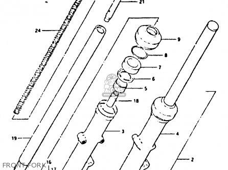 FRONT FORK - GS650GT 1983 (D) (E01 E02 E04 E06)
