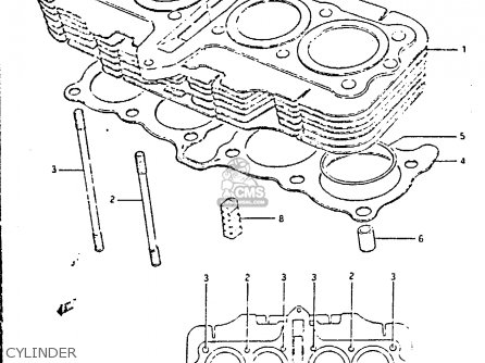CYLINDER - GS650GT 1983 (D) (E01 E02 E04 E06)