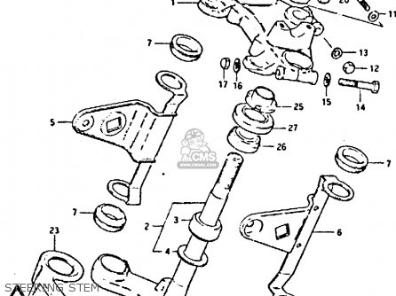 STEERING STEM - GS650GT 1983 (D) (E01 E02 E04 E06)