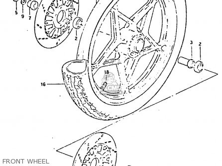 FRONT WHEEL - GS650GT 1983 (D) (E01 E02 E04 E06)