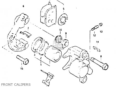 FRONT CALIPERS - GS650GT 1983 (D) (E01 E02 E04 E06)