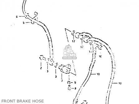 FRONT BRAKE HOSE - GS650GT 1983 (D) (E01 E02 E04 E06)