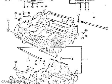 CRANKCASE - GS650GT 1983 (D) (E01 E02 E04 E06)