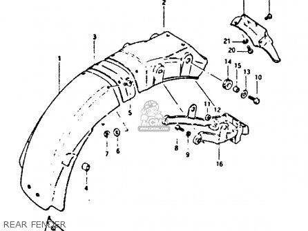 REAR FENDER - GS650GT 1983 (D) (E01 E02 E04 E06)