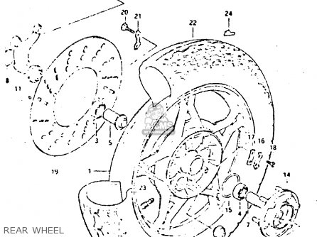REAR WHEEL - GS650GT 1983 (D) (E01 E02 E04 E06)