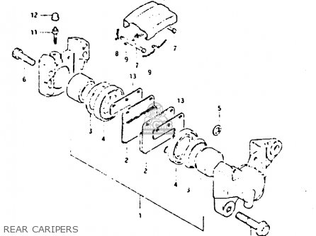 REAR CARIPERS - GS650GT 1983 (D) (E01 E02 E04 E06)