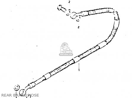 REAR BRAKE HOSE - GS650GT 1983 (D) (E01 E02 E04 E06)