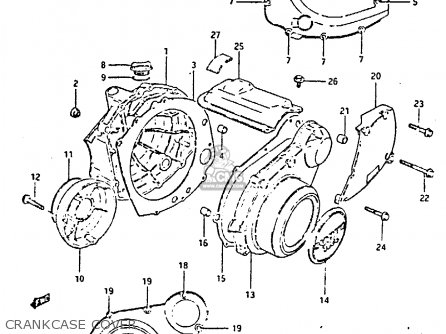 CRANKCASE COVER - GS650GT 1983 (D) (E01 E02 E04 E06)