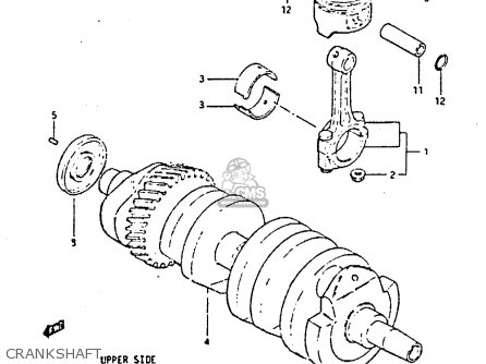 CRANKSHAFT - GS650GT 1983 (D) (E01 E02 E04 E06)