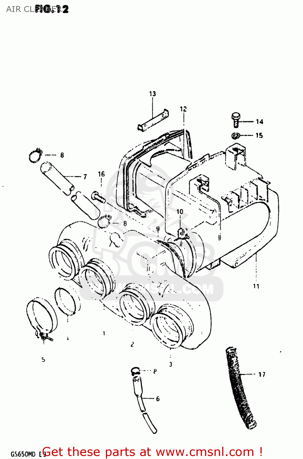 AIR CLEANER GS650M 1983 (D) USA (E03)