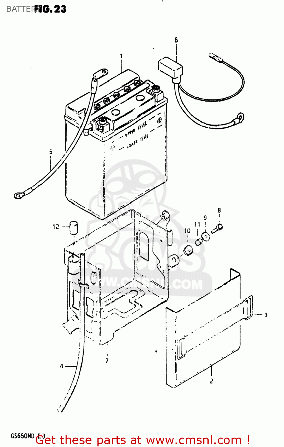 BATTERY GS650M 1983 (D) USA (E03)