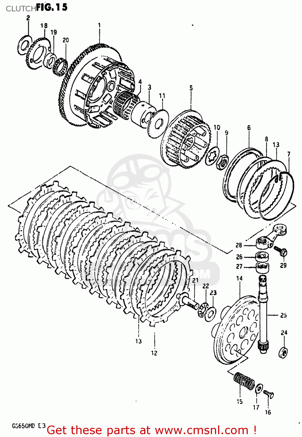 CLUTCH GS650M 1983 (D) USA (E03)