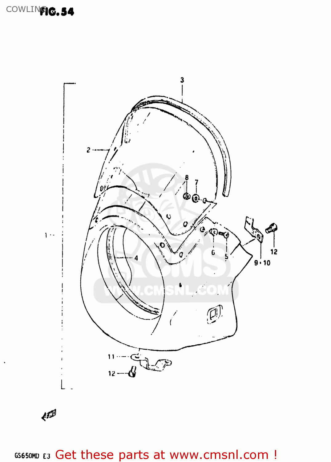 COWLING GS650M 1983 (D) USA (E03)
