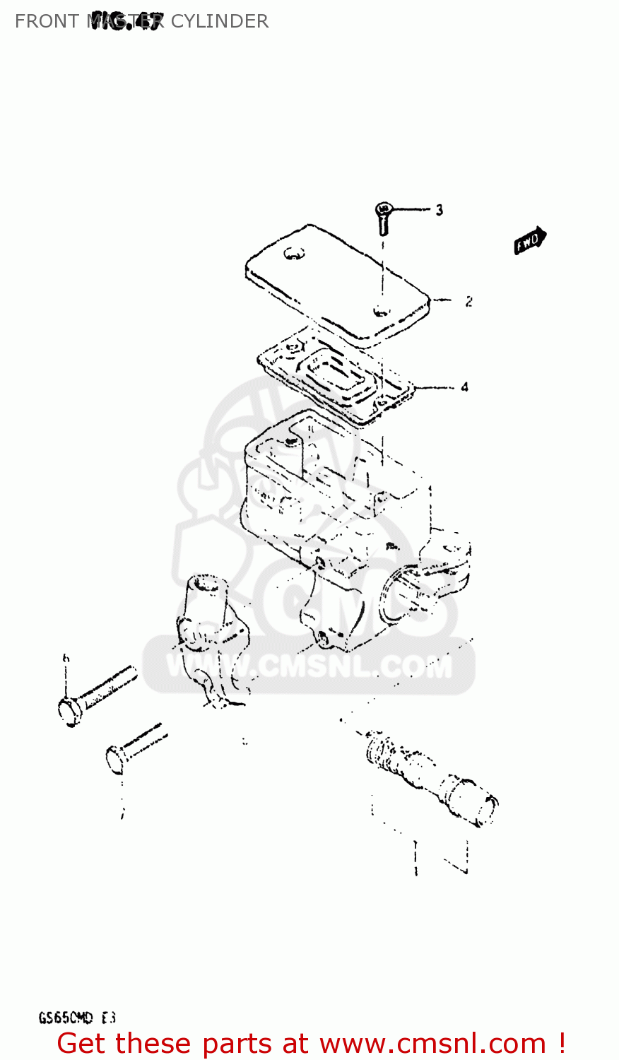 FRONT MASTER CYLINDER GS650M 1983 (D) USA (E03)
