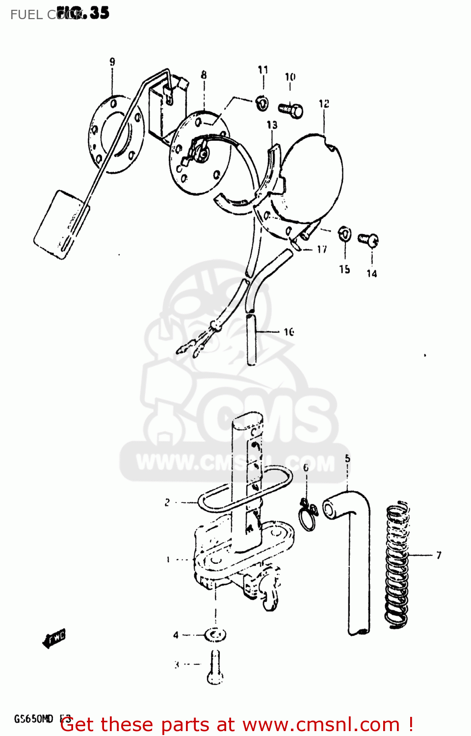FUEL COCK GS650M 1983 (D) USA (E03)