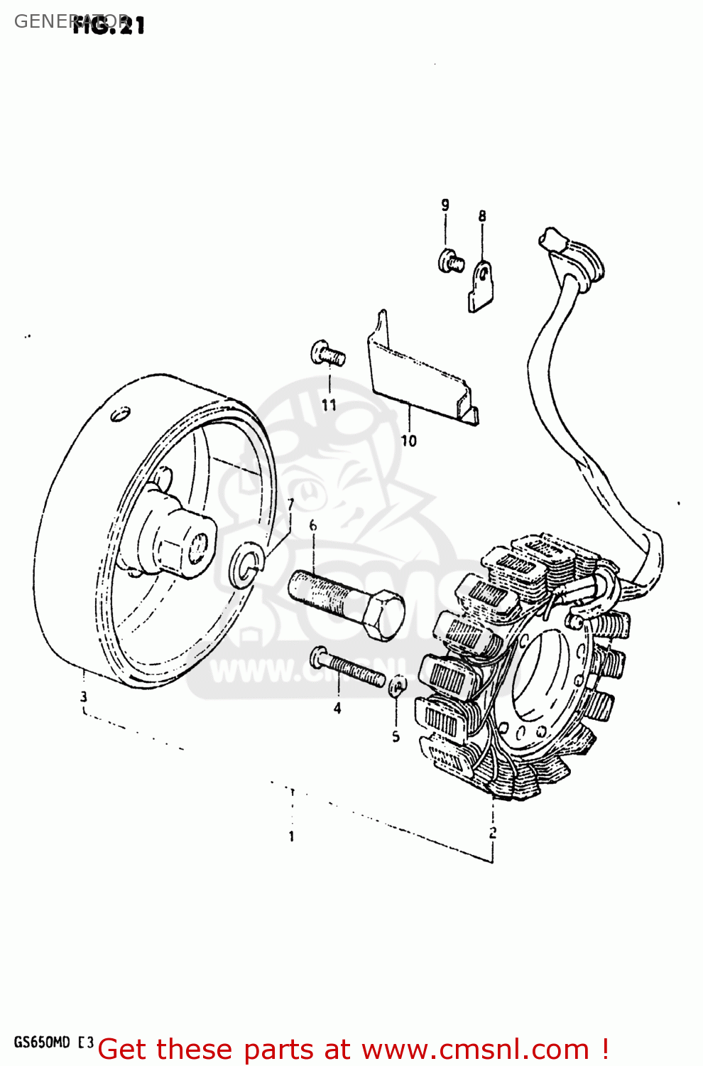GENERATOR GS650M 1983 (D) USA (E03)