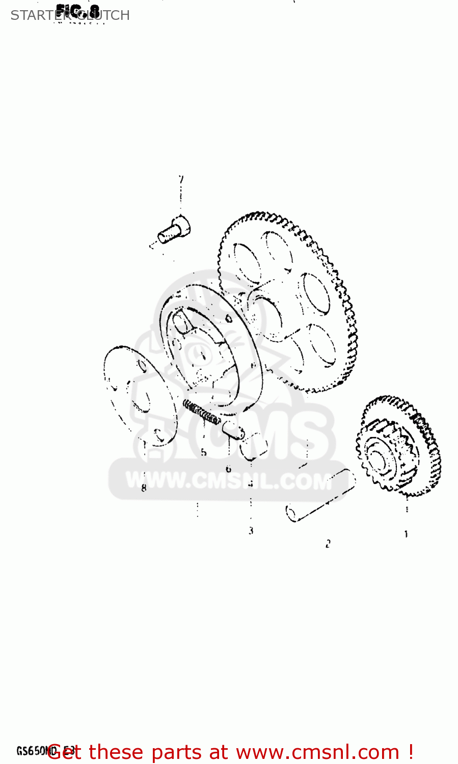 STARTER CLUTCH GS650M 1983 (D) USA (E03)