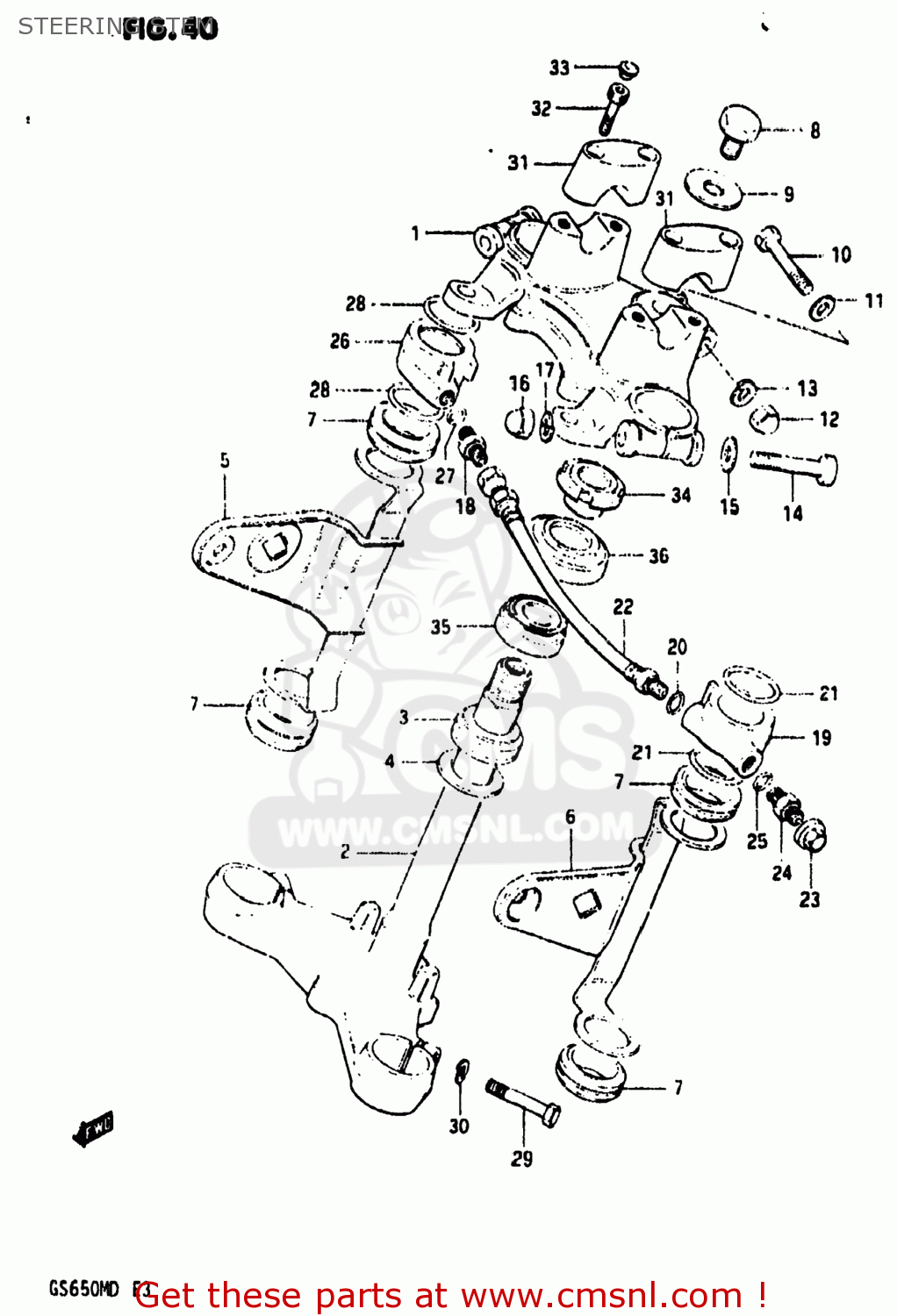 STEERING STEM GS650M 1983 (D) USA (E03)